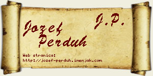 Jožef Perduh vizit kartica